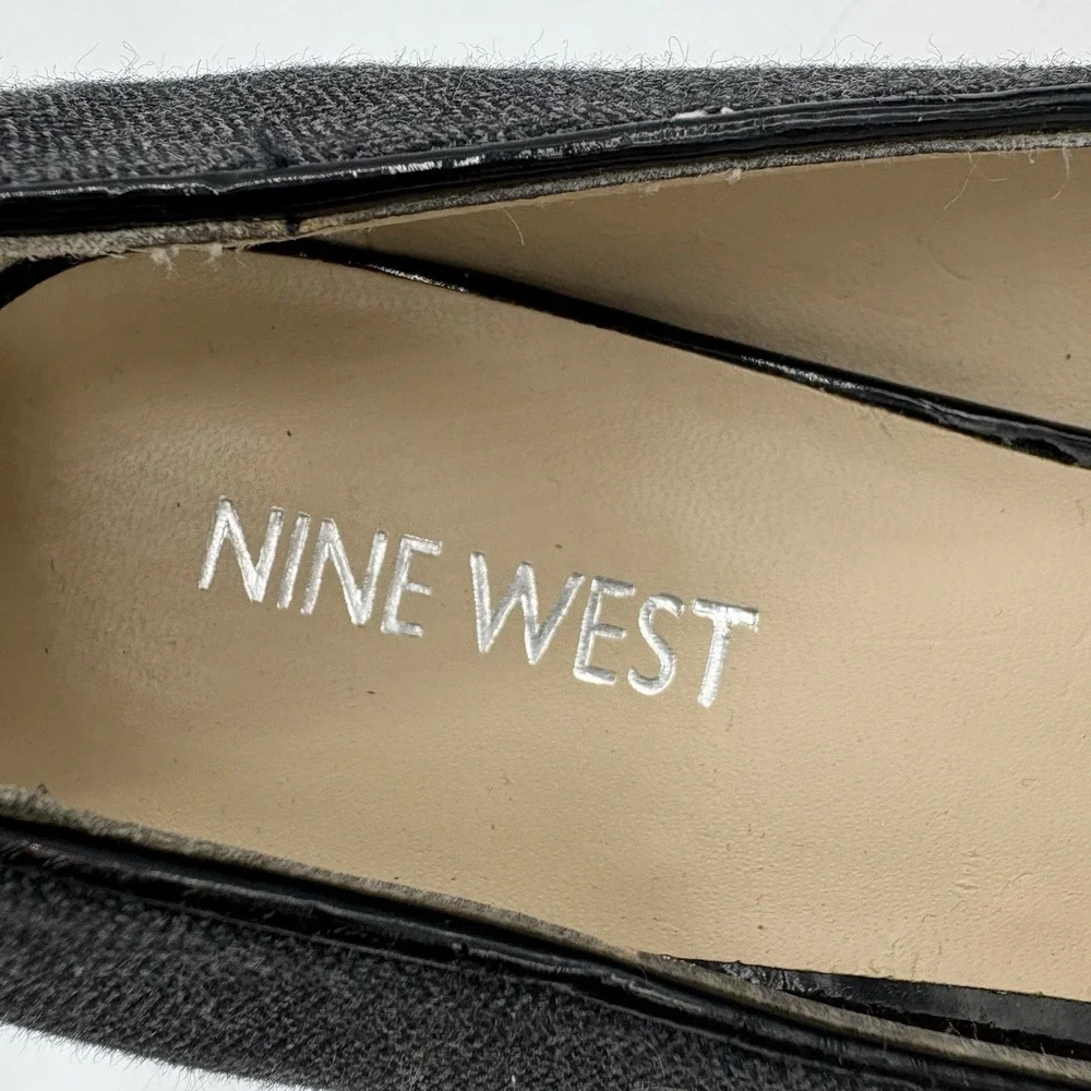 Nine West Shoes Womens Size 7.5 M Ashdown Charcoal Black Gray Heel Pumps‎